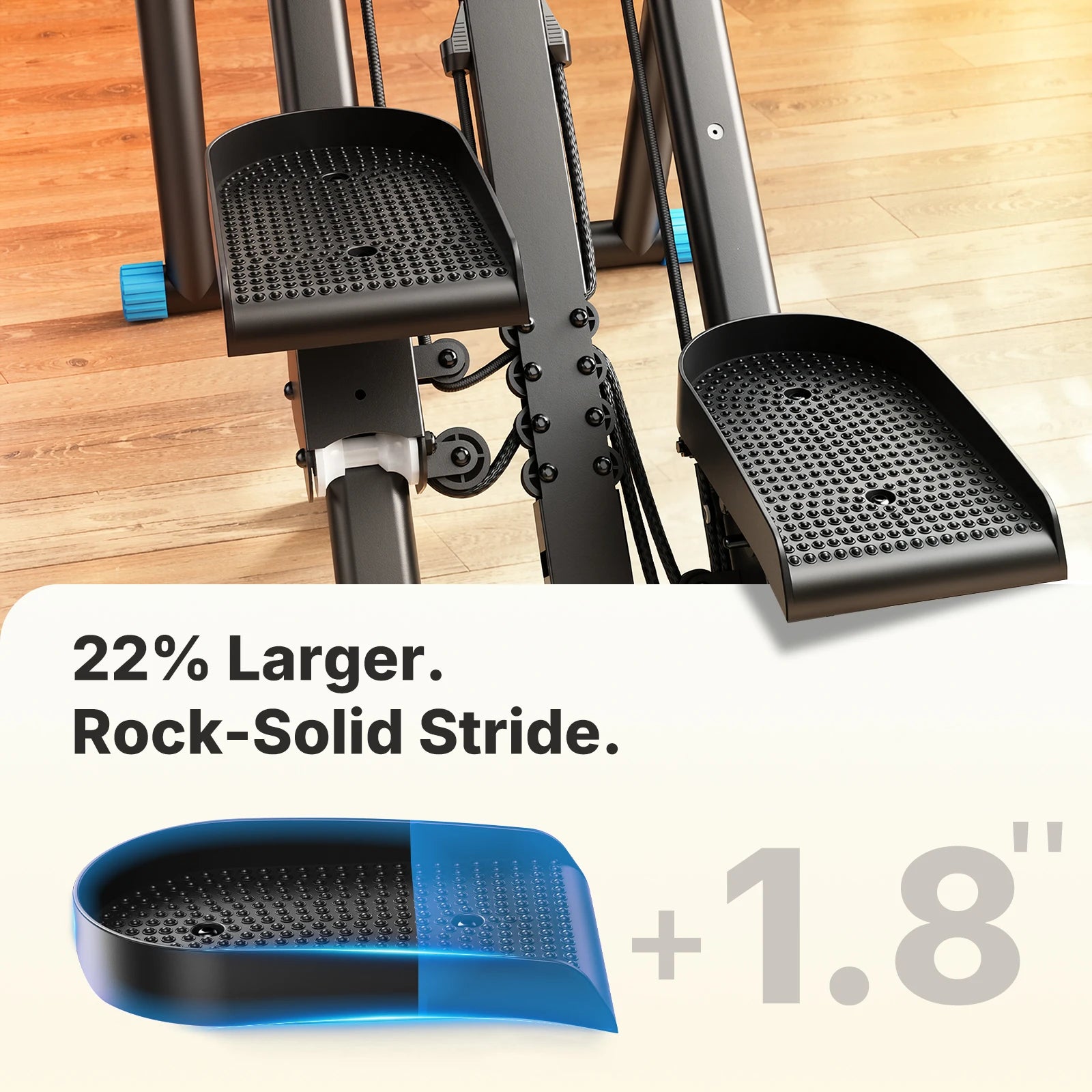 Stair Stepper Foldable Full Body Workout Silent Multi Functional Adjustable Fitness Climbing Machine for Home Exercise Running