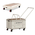 360° Rotating Foldable Storage Cart Heavy Duty Mobile Organizer with Silent Wheels for Camping Storage