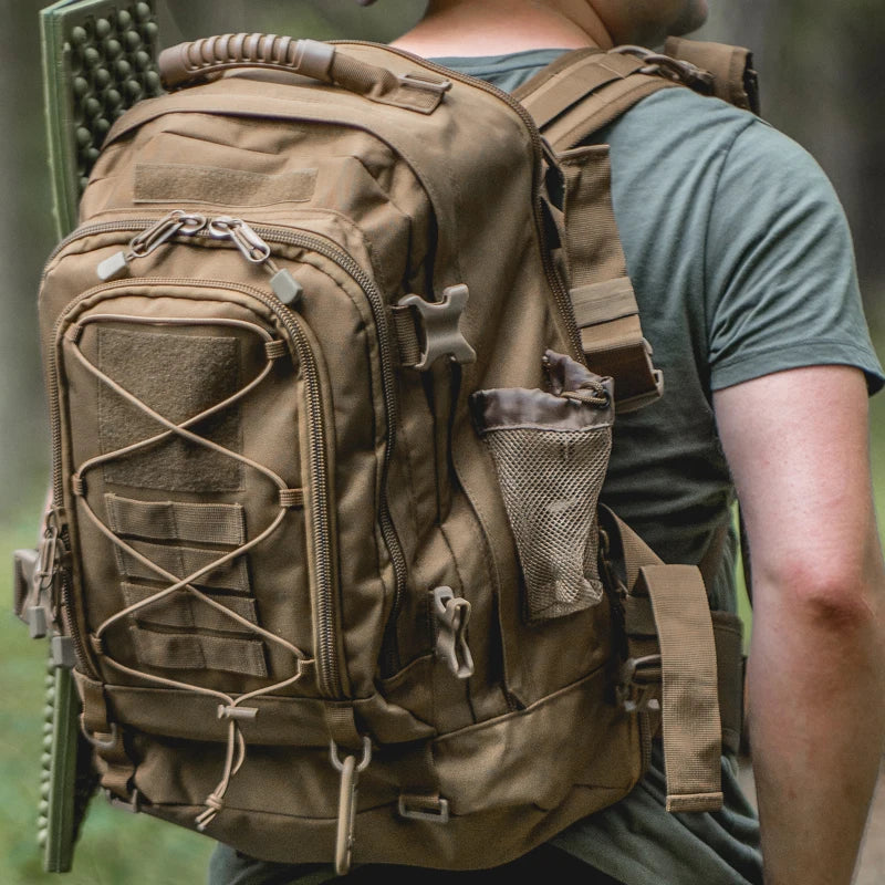 65L Outdoor Tactical Backpack Men’s Hiking Bag Large Capacity Military Army Travel Camping Rucksack
