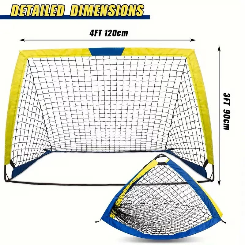 4'x 3' Portable  Soccer Goals for Backyard or Indoors