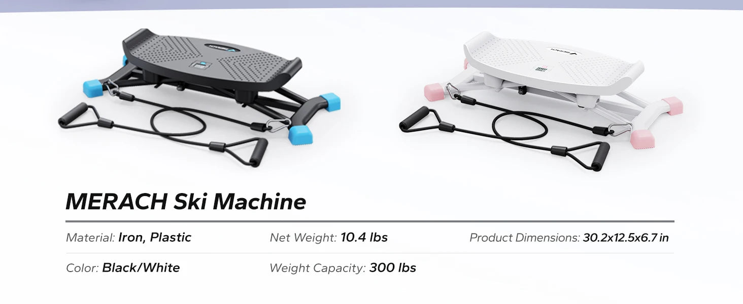 Ski Machine Simulated Ski Training Machine for Full Body Cardio and Leg Exercise Fitness Workouts
