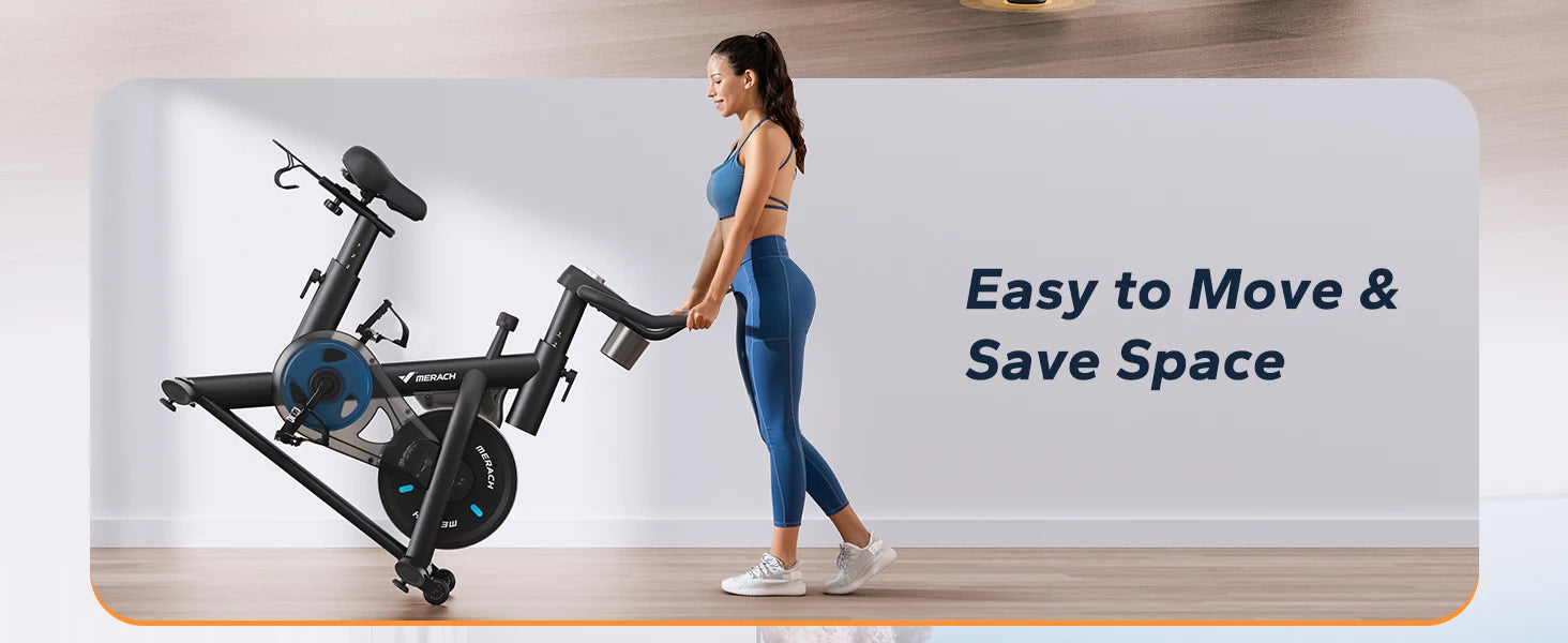 Exercise Bike – Brake Pad/Magnetic Stationary Indoor Cycling Bike, Low‑Noise Design with App Compatibility, Tablet Mount & Fitness Courses
