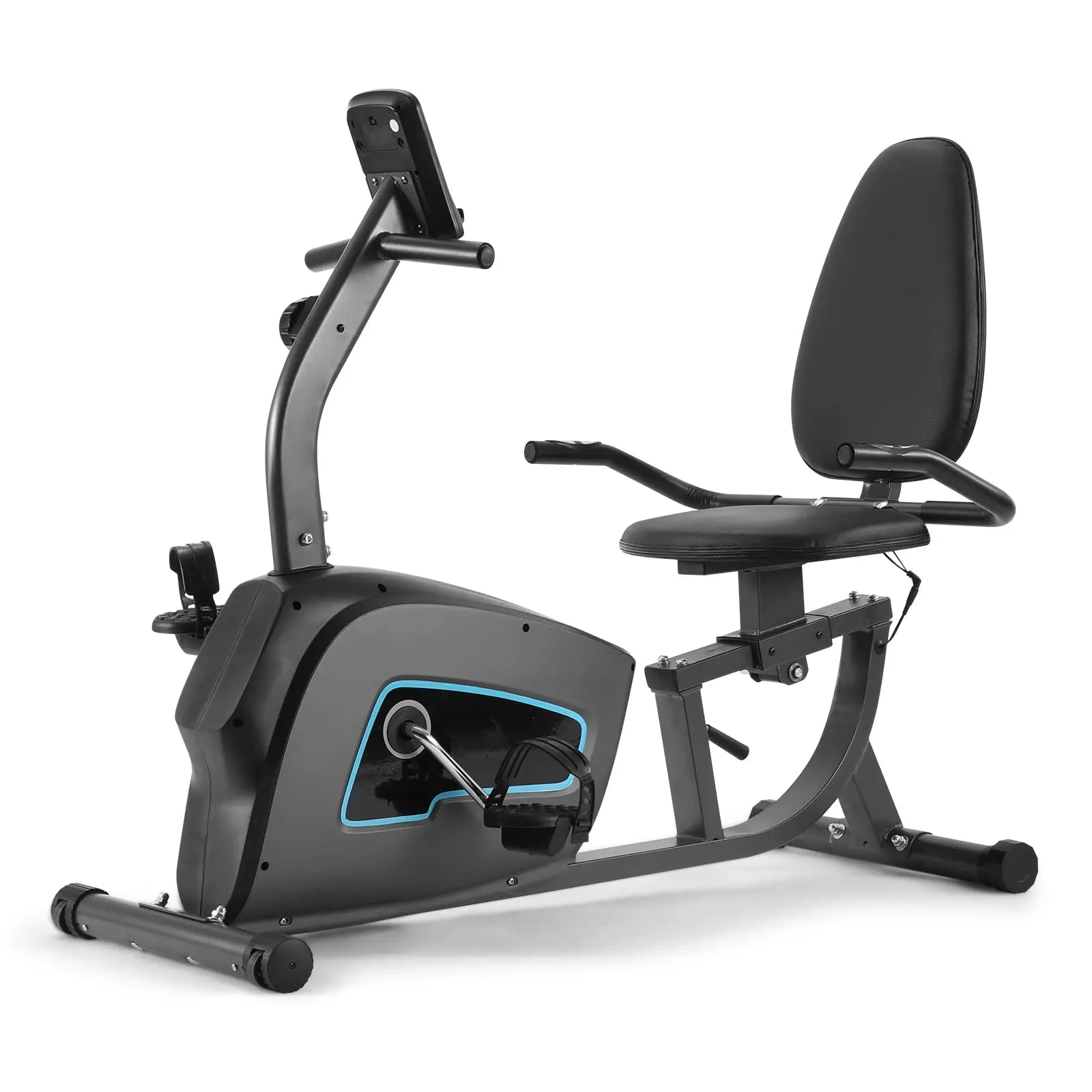 Recumbent Exercise Bike for Home Stationary Bike Quiet 8 Level Resistance Large Comfortable Seat with Heart Rate Handles