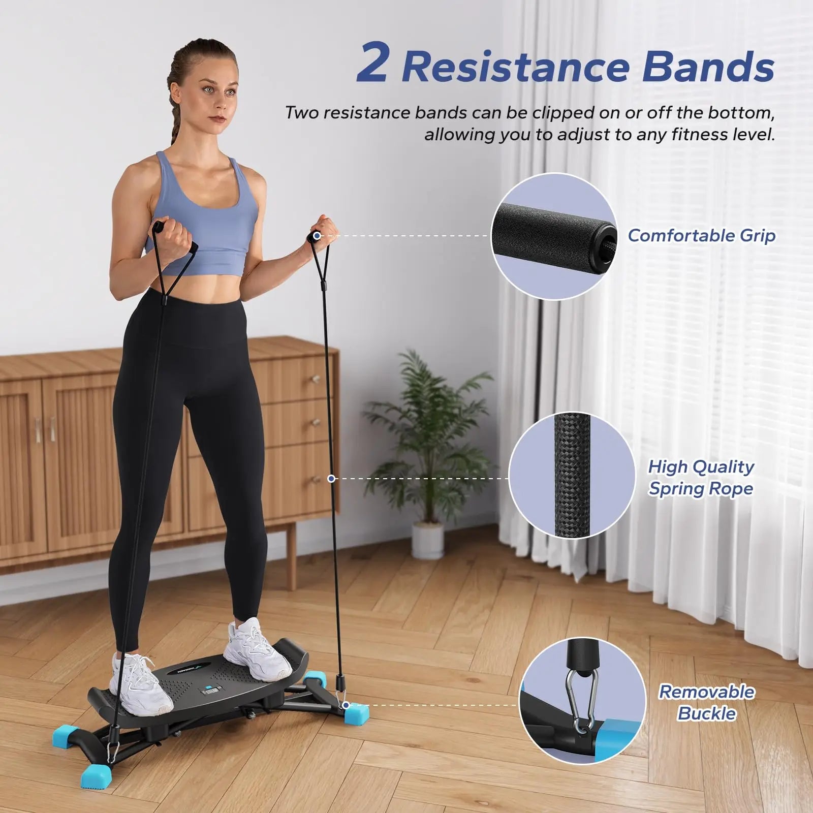 Ski Machine Simulated Ski Training Machine for Full Body Cardio and Leg Exercise Fitness Workouts