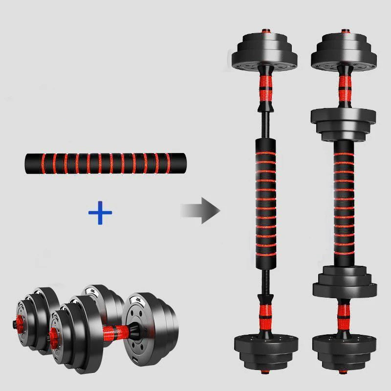 5 to 44lbs Adjustable Dumbbell to Barbell Set with Anti Slip Grip for Versatile Home Gym Strength Training