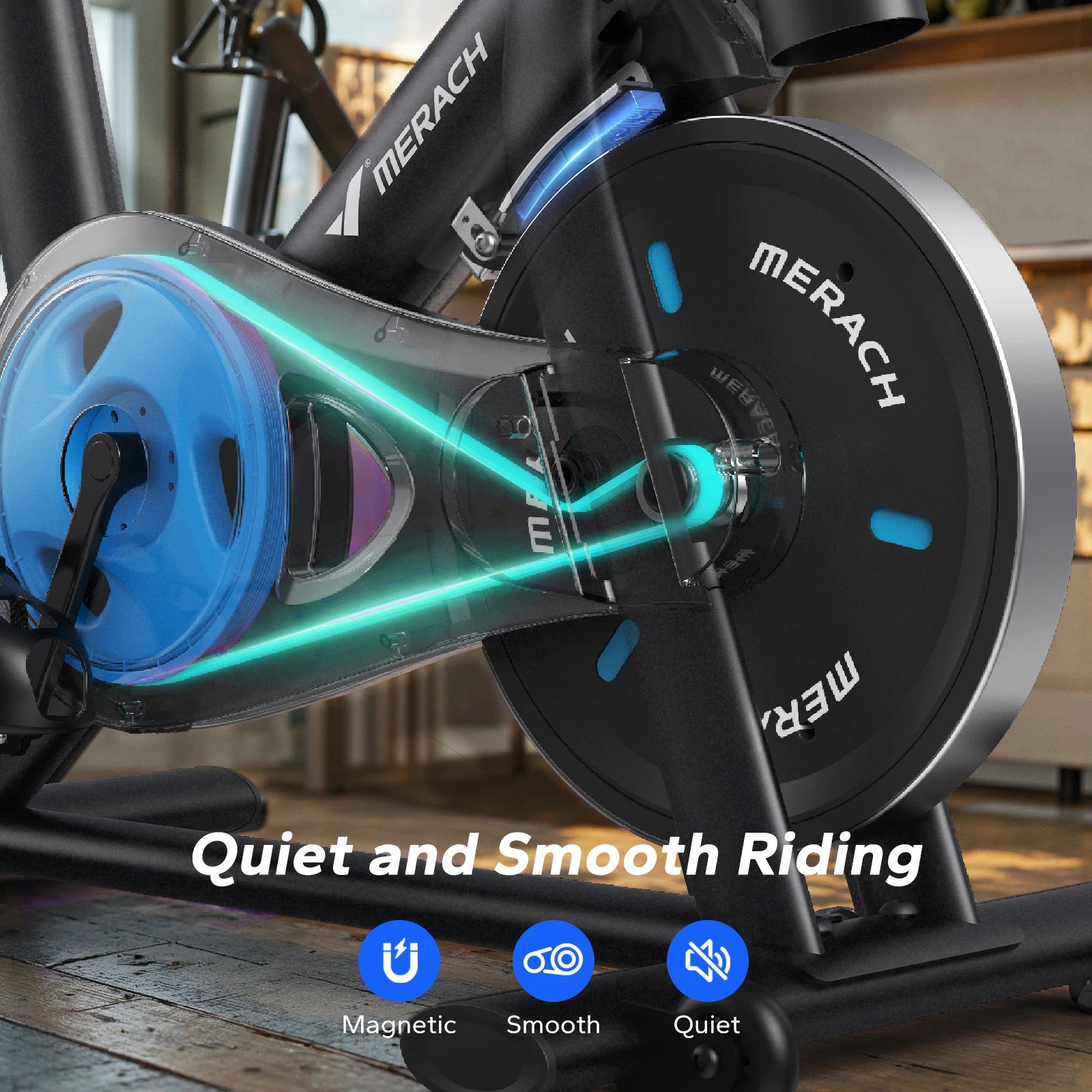 Exercise Bike – Brake Pad/Magnetic Stationary Indoor Cycling Bike, Low‑Noise Design with App Compatibility, Tablet Mount & Fitness Courses