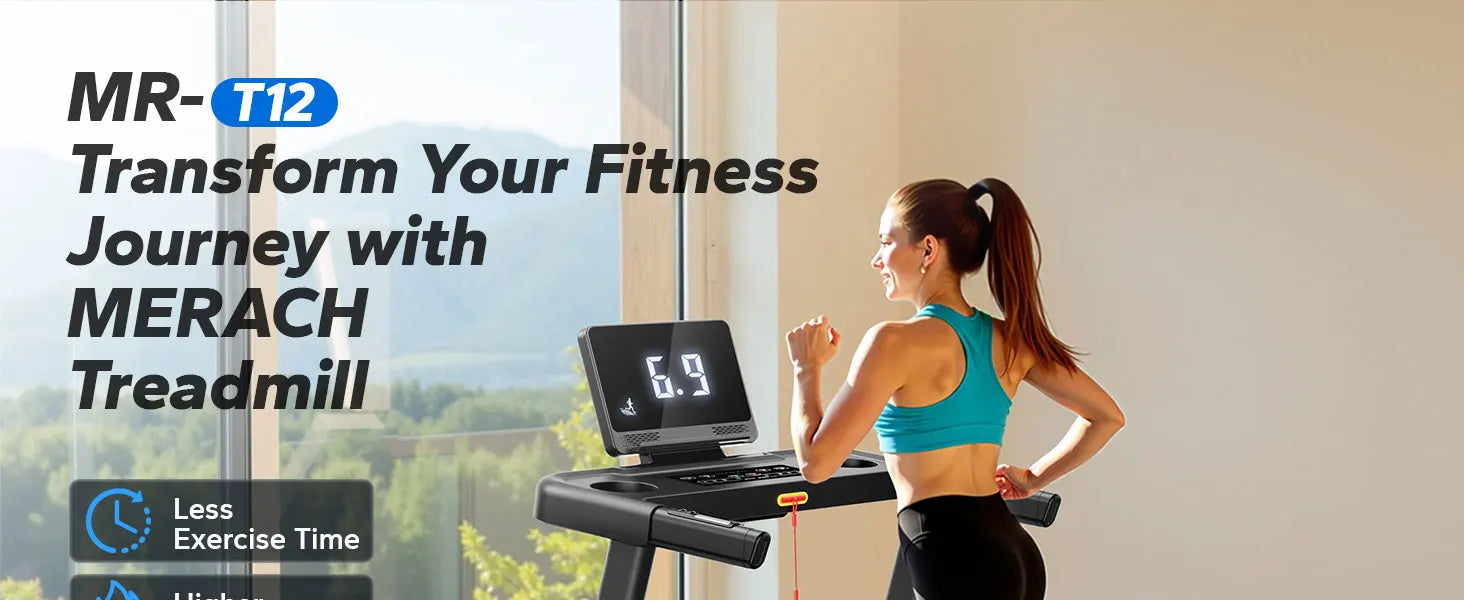 Foldable Treadmill with Incline, Quiet Double‑Deck Technology, 4‑Point Silicone Shock Cushion, Heart Rate Monitoring