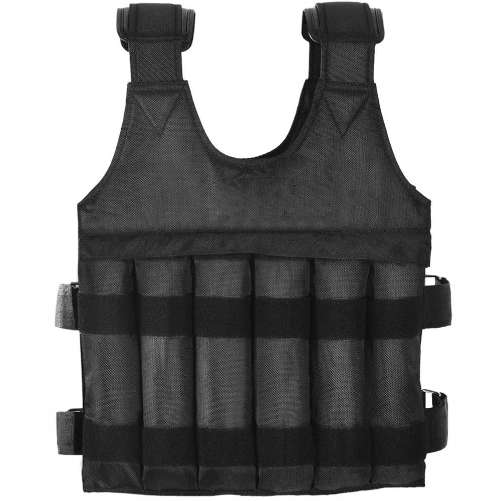 Adjustable Weighted Vest 110LB Capacity Exercise Workout Strength Training Fitness Vest – Weights Not Included