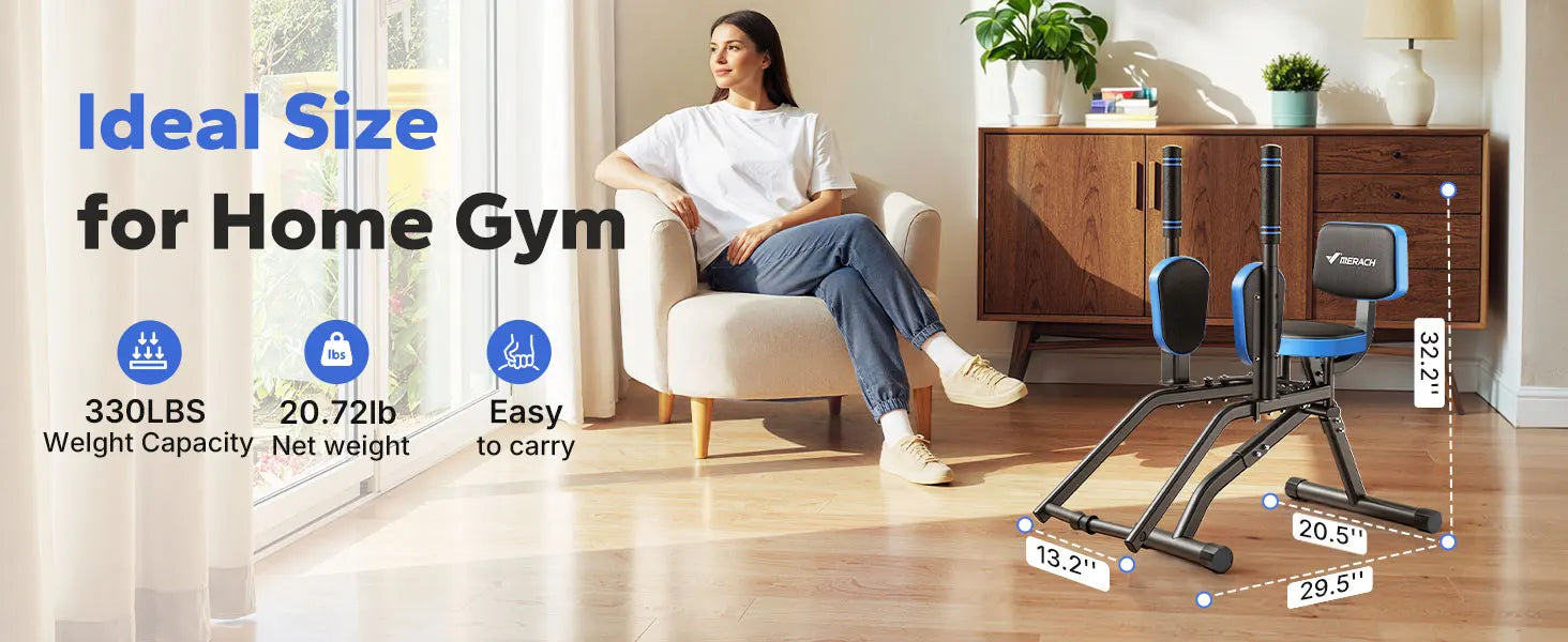 Hip Abductor and Adductor Trainer Adjustable Resistance Glute and Inner Thigh Workout Machine for Home Gym featuring Dual Foot Bar 360 Degree Rotating Leg Pads and Bands