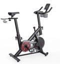 Exercise Bike – Brake Pad/Magnetic Stationary Indoor Cycling Bike, Low‑Noise Design with App Compatibility, Tablet Mount & Fitness Courses