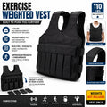 Adjustable Weighted Vest 110LB Capacity Exercise Workout Strength Training Fitness Vest – Weights Not Included