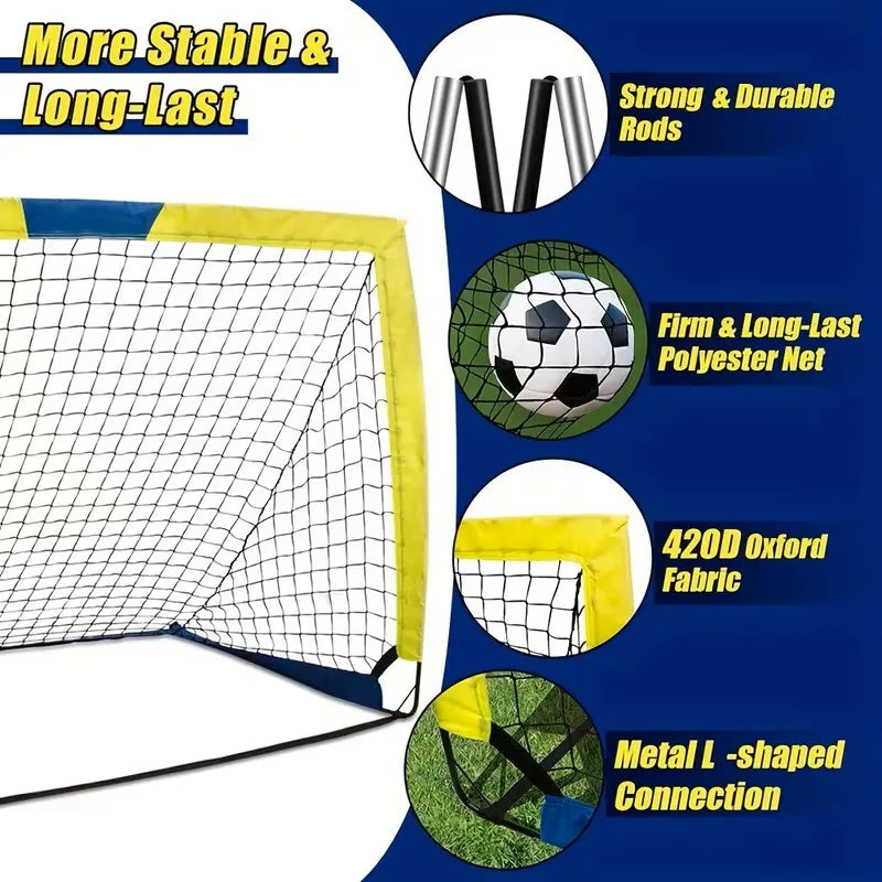 4'x 3' Portable  Soccer Goals for Backyard or Indoors