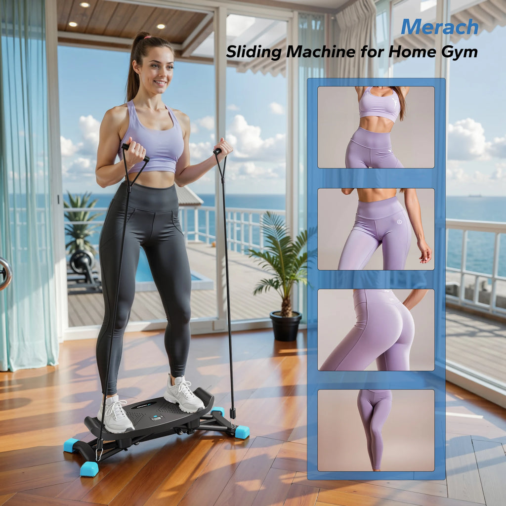 Ski Machine Simulated Ski Training Machine for Full Body Cardio and Leg Exercise Fitness Workouts