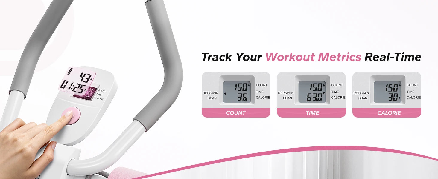 Adjustable Ab Machine – Foldable Ab Workout Equipment with Knee Protection & LCD Display for Home Gym Core Training