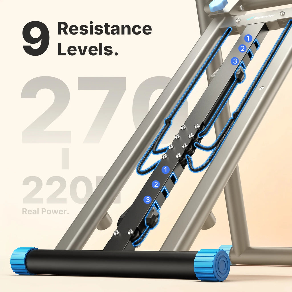 Stair Stepper Foldable Full Body Workout Silent Multi Functional Adjustable Fitness Climbing Machine for Home Exercise Running