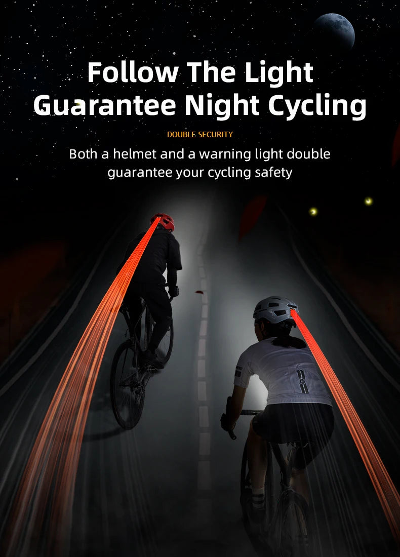Bicycle Helmet with LED Rear Light Rechargeable Integrally Molded Cycling Helmet for MTB and Road Bike Riding