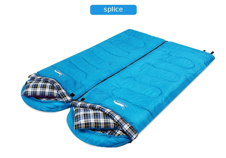 Soft Flannel Sleeping Bag with Pillow for Adults and Kids, Winter‑Ready Warm Lining, Hiking and Camping Bag with Carry Sack