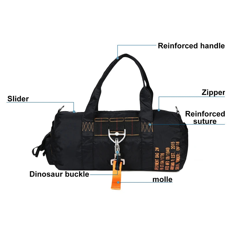 Travel Gym Bag Waterproof Fitness Bag for Men and Women Portable Ultralight Sports and Yoga Bag
