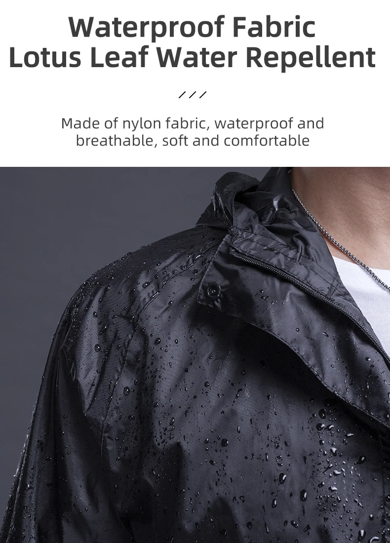 Cycling Raincoat Outdoor Rain Jacket Men Breathable Reflective Hooded Waterproof Windbreaker