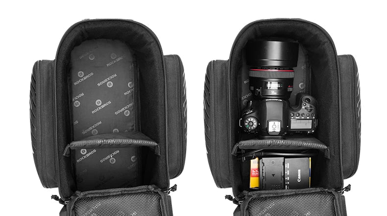 ROCKBROS 3‑in‑1 Bike Panniers, Waterproof 35L Rear Rack Trunk Bag for MTB and Road Cycling, Travel Luggage Cargo Bags