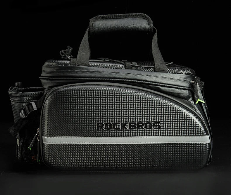 ROCKBROS 3‑in‑1 Bike Panniers, Waterproof 35L Rear Rack Trunk Bag for MTB and Road Cycling, Travel Luggage Cargo Bags