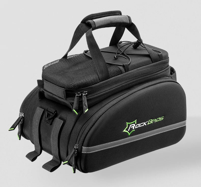 ROCKBROS 3‑in‑1 Bike Panniers, Waterproof 35L Rear Rack Trunk Bag for MTB and Road Cycling, Travel Luggage Cargo Bags