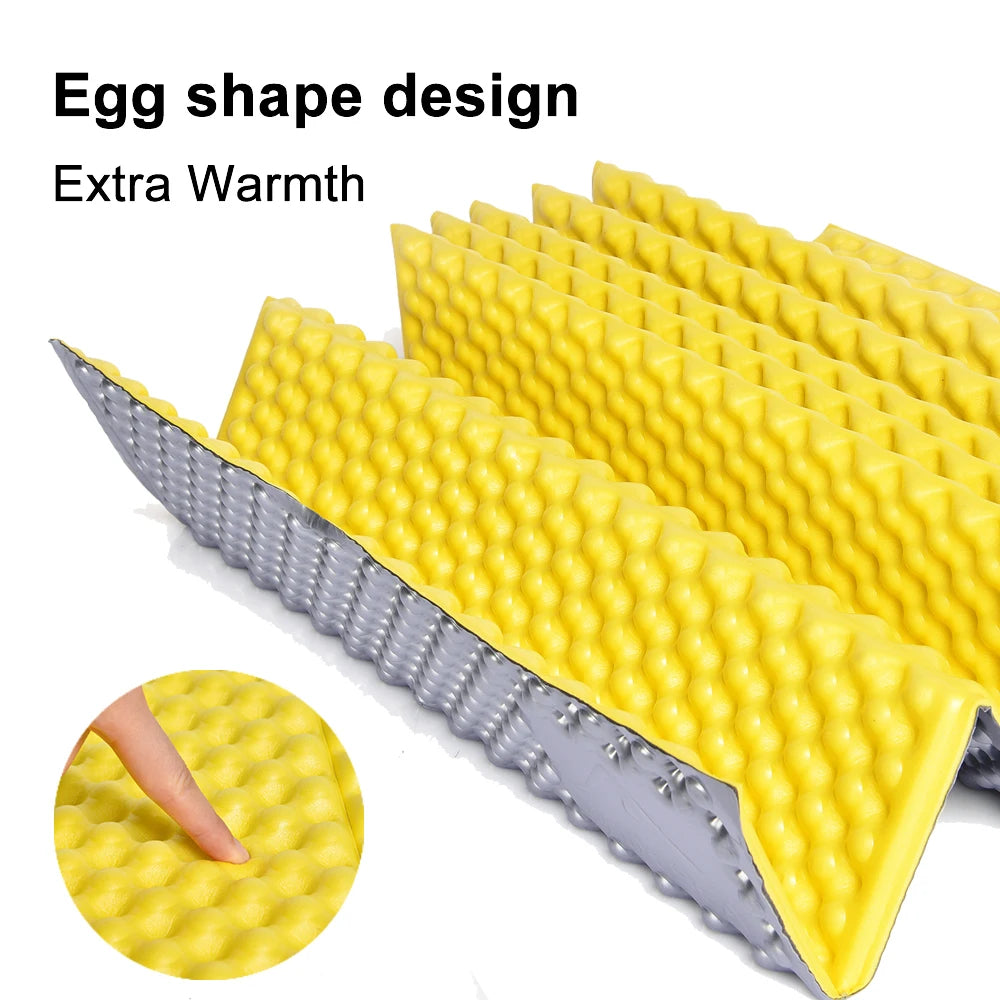 Camping Mat, Portable Sleeping Pad with Foam Cushioning, Waterproof and Moisture‑Proof Picnic Bed Mattress for Travel and Trekking