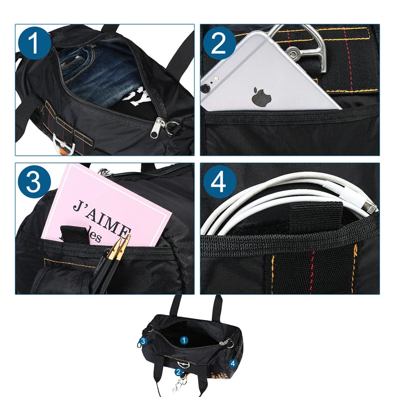 Travel Gym Bag Waterproof Fitness Bag for Men and Women Portable Ultralight Sports and Yoga Bag