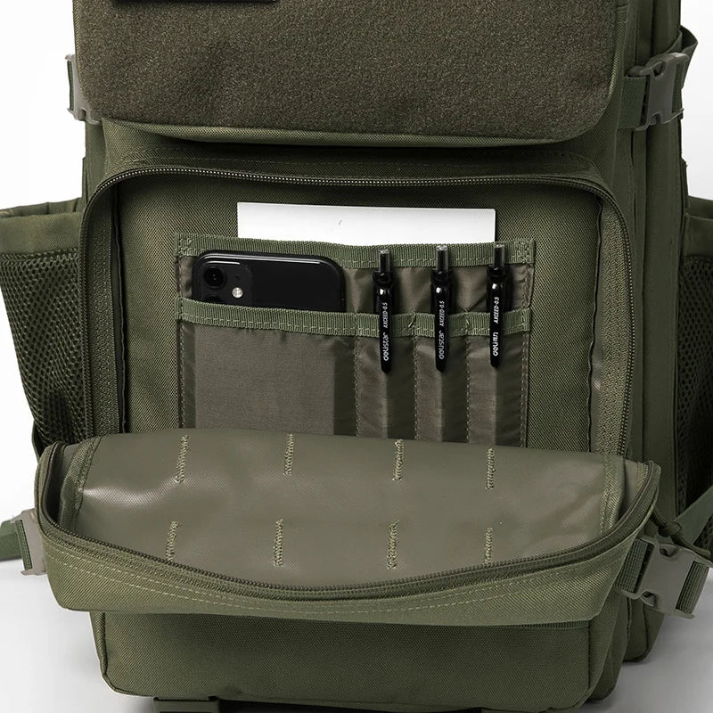 45L Tactical Backpack Survival Bag Hunting MOLLE Backpack Gym Men EDC Outdoor Hiking Rucksack with Bottle Holder