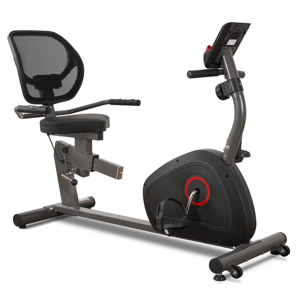 Recumbent Exercise Bike for Home Stationary Bike Quiet 8 Level Resistance with Large Comfortable Seat and Heart Rate Handles