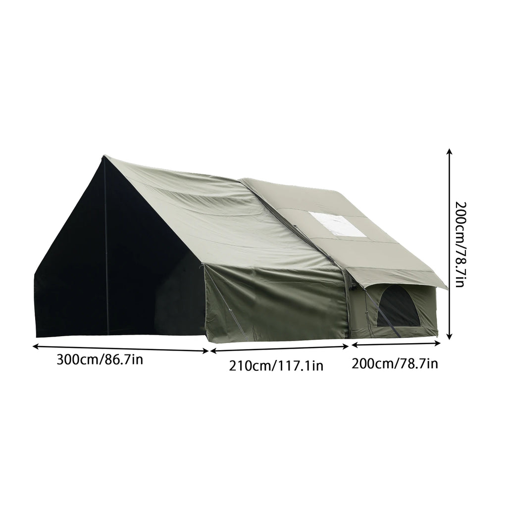 Large Inflatable Camping Tent with Skylight Quick Air Flow and Breathable Mesh Design Summer Glamping Hot Tent