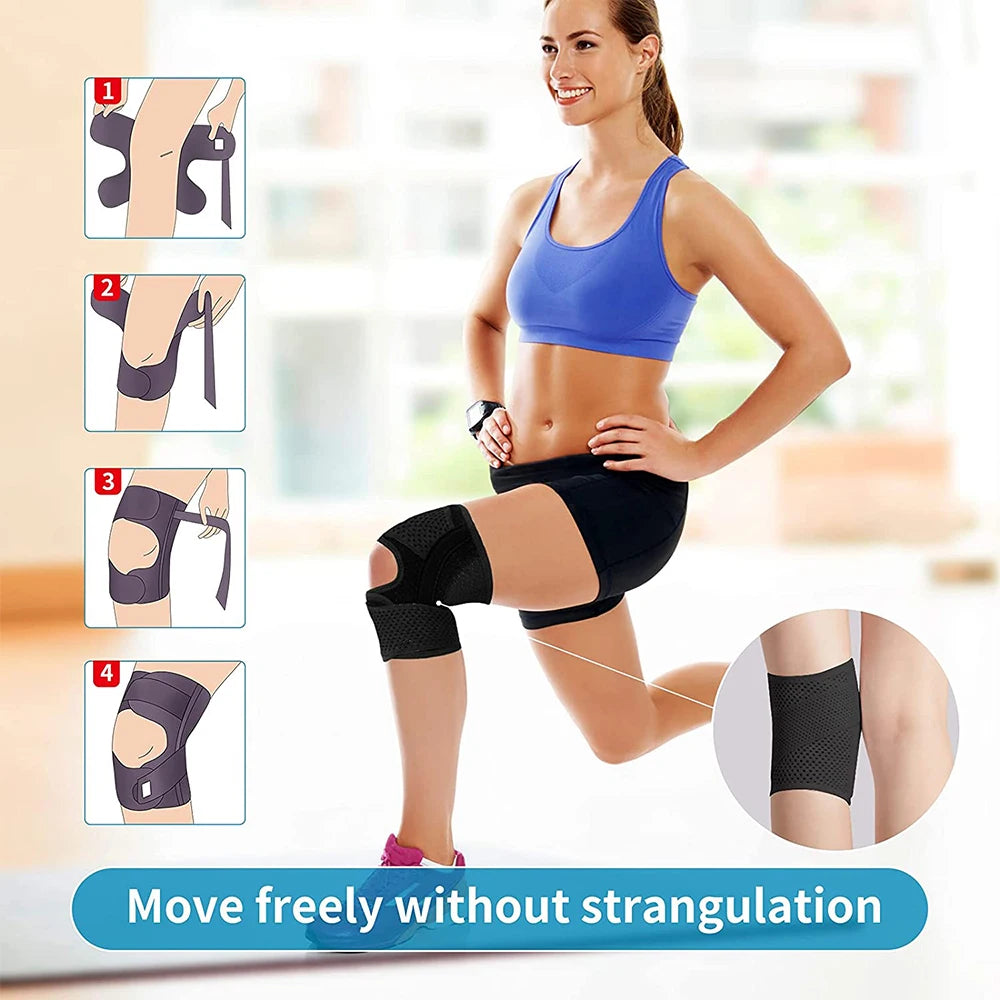 Adjustable Knee Brace with Side Stabilizers