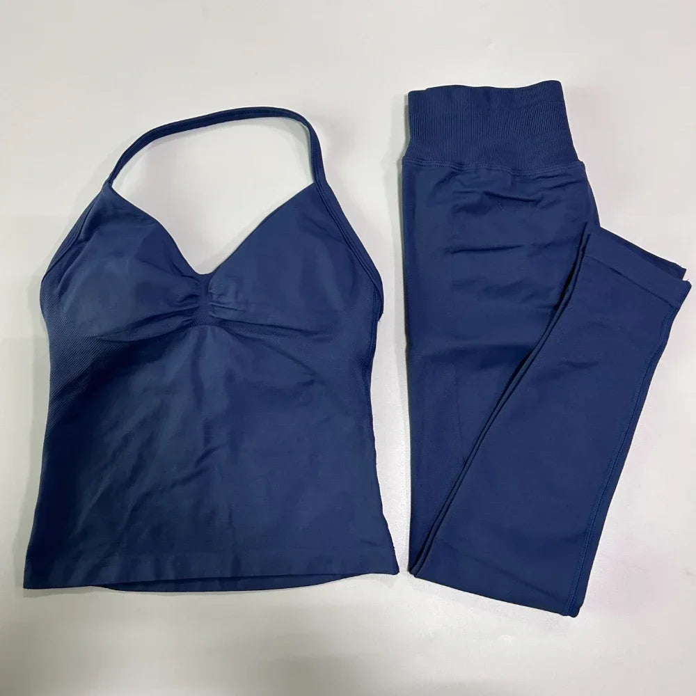 Womens Tank Tops & High Waist Scrunch Yoga Leggings