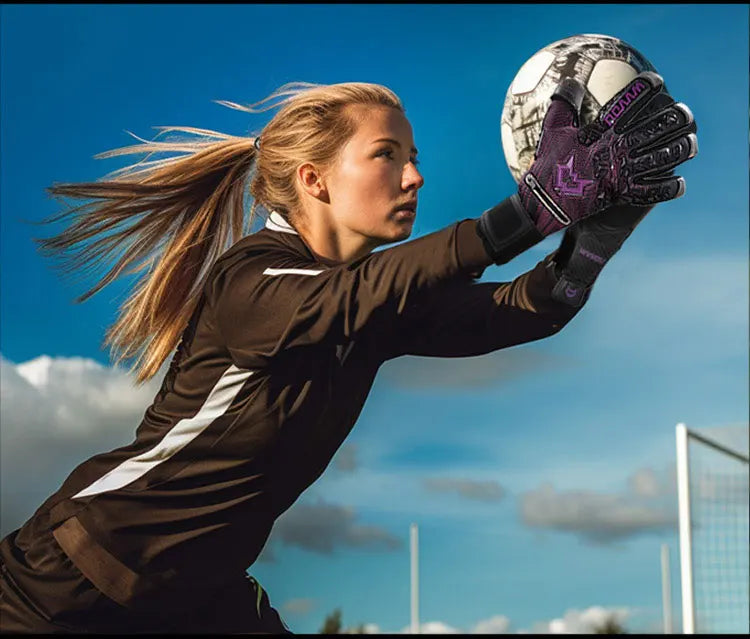 Soccer Goalie Gloves for Adults and Youth High Performance Goalkeeper Gloves with Five Detachable Finger Savers
