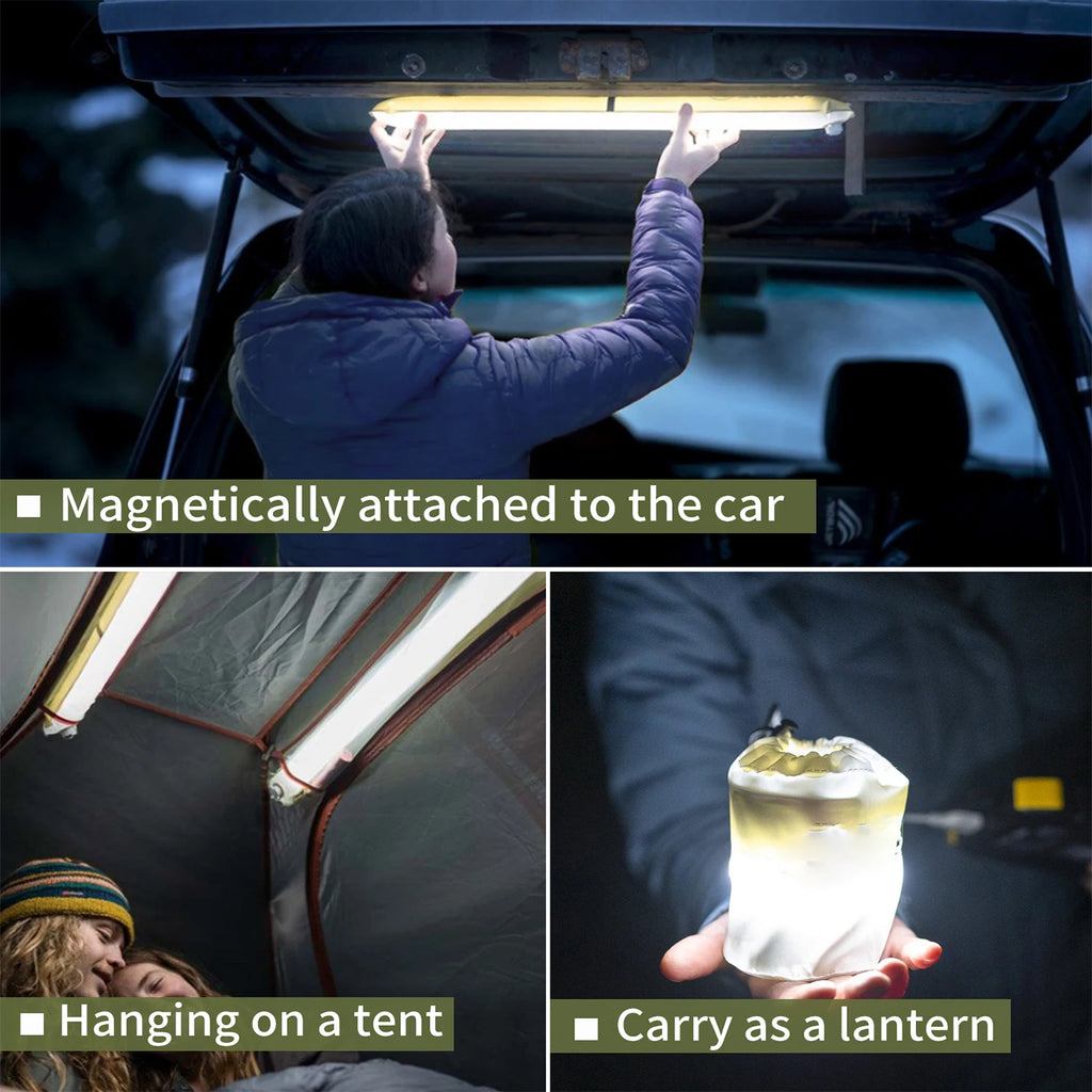 Rechargeable Portable Camping Strong Light Waterproof 2000 mAh Tent Lamp Spotlight for Outdoor Camping Work Repair Lighting
