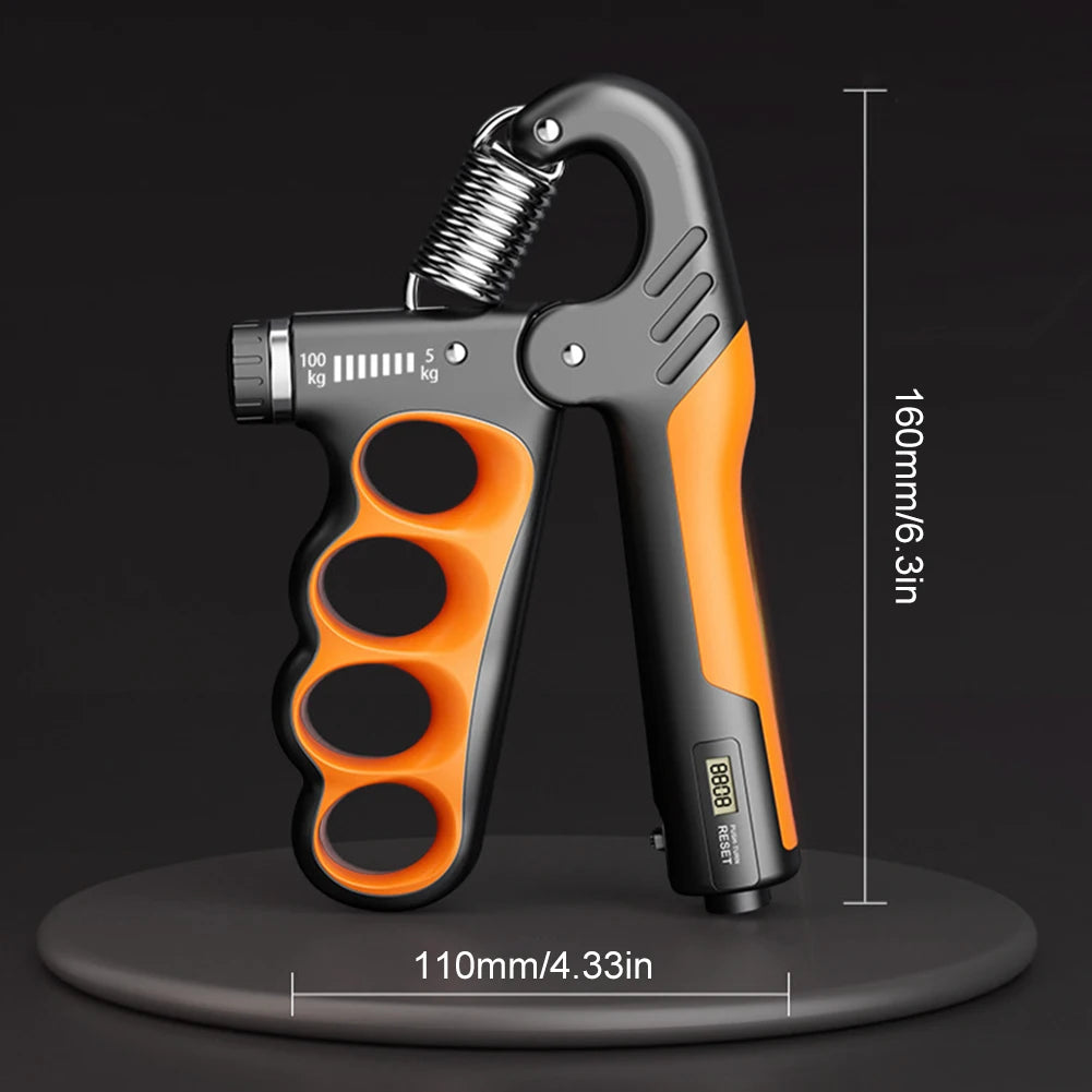 Hand Grip Strengthener 5 to 100Kg Adjustable Resistance Wrist Expander Anti Slip Ergonomic Hand Strength Exerciser with Counter