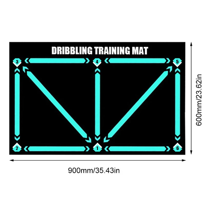 Durable Non Slip Football Training Mat Foldable Carpet Dribbling Training Mat Children’s Indoor Football Equipment