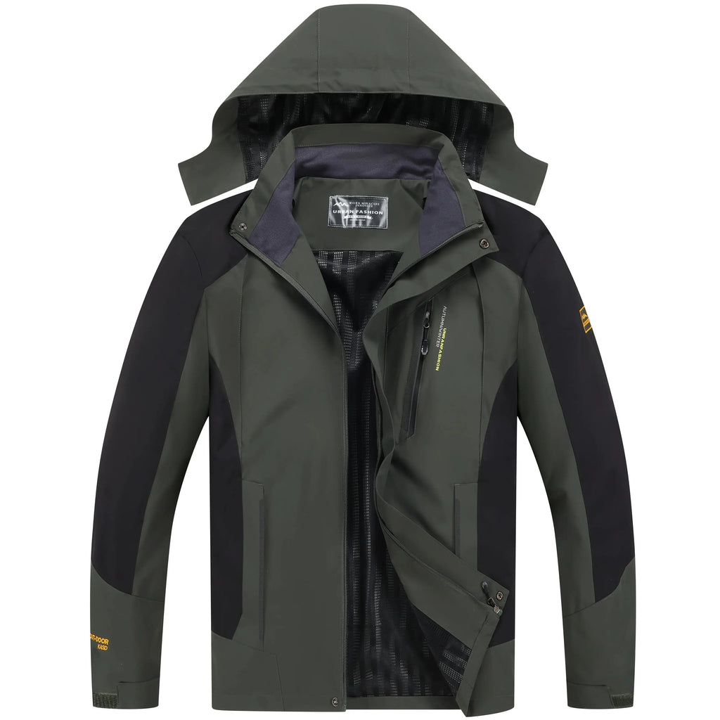Men's Waterproof Hiking Jacket Large Size Windproof Windbreaker Camping Hunting Running Trekking Fishing Coat Men Outdoor