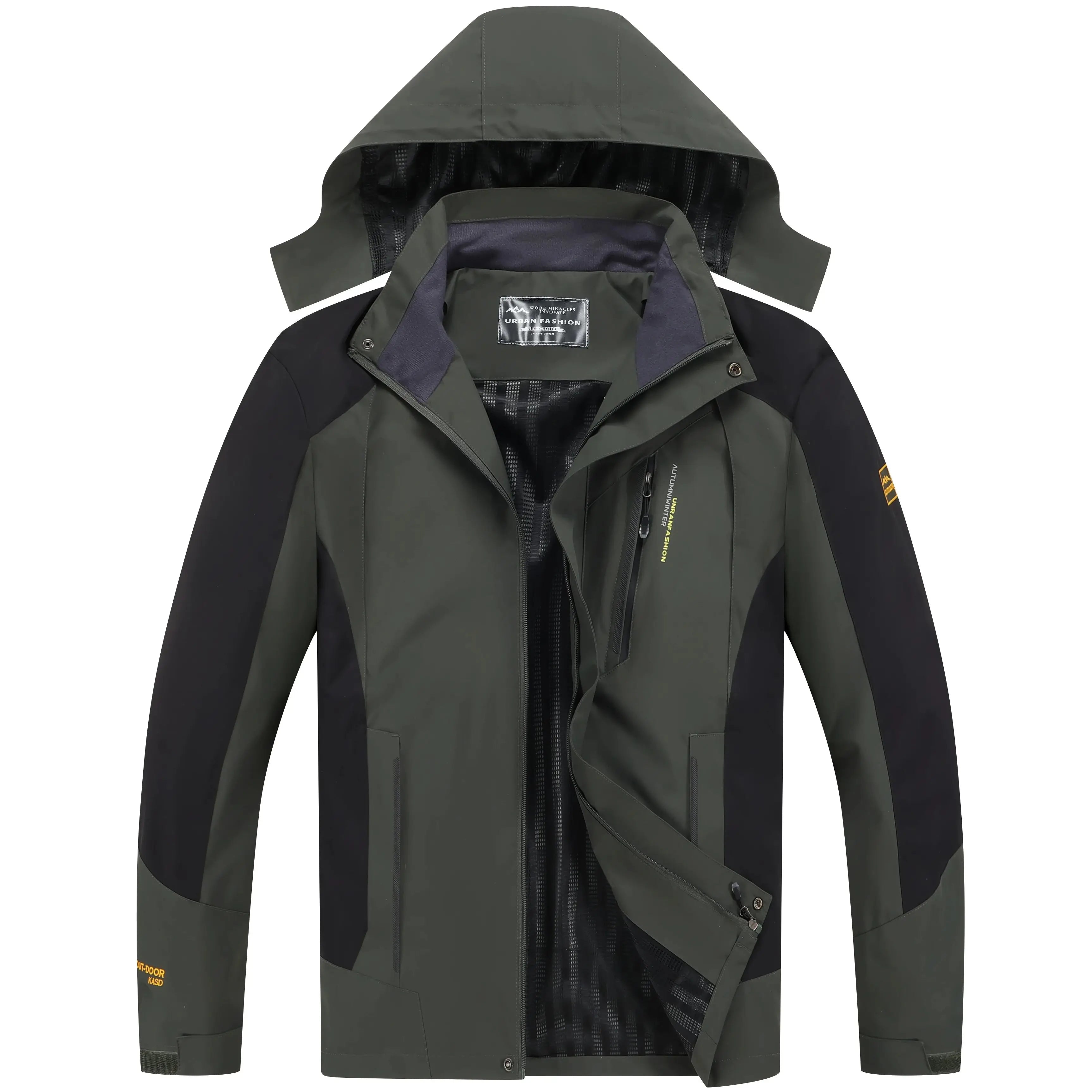 Men's Waterproof Hiking Jacket Large Size Windproof Windbreaker Camping Hunting Running Trekking Fishing Coat Men Outdoor