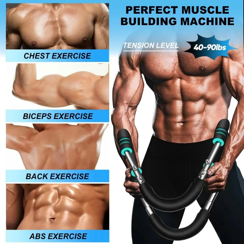 Adjustable U Shaped Portable Multifunctional Chest and Arm Strength Trainer for Upper Body Muscle Exercise