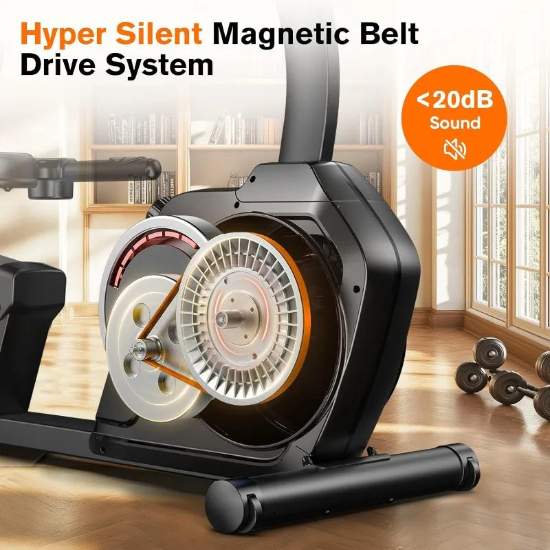 Recumbent Exercise Bike for Home Use Stationary Bike with Arm Exerciser Magnetic Recumbent Bike with Ergonomic Seat