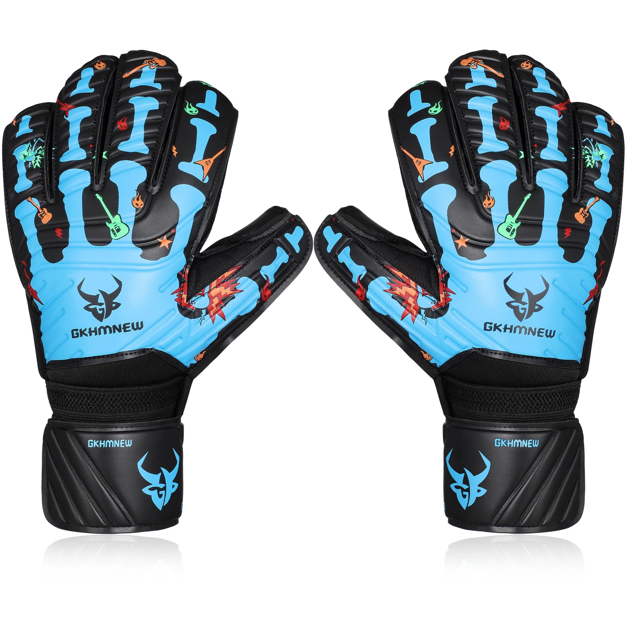 Goalkeeper Gloves with Fingersave Breathable Soccer Goalie Gloves with 4mm Latex for Kids Youth and Adults