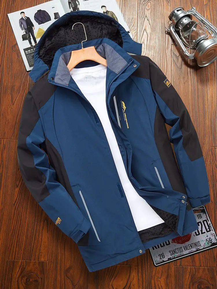 Men’s Winter Parka Windbreak Plus Thick Warm Windproof Fur Coat Military Style Hooded Anorak Men’s Winter Jacket