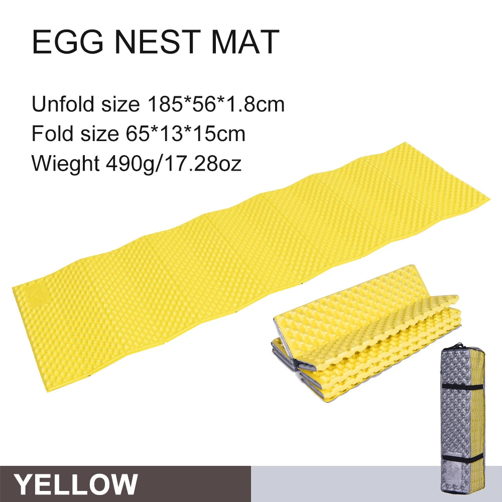 Camping Mat, Portable Sleeping Pad with Foam Cushioning, Waterproof and Moisture‑Proof Picnic Bed Mattress for Travel and Trekking