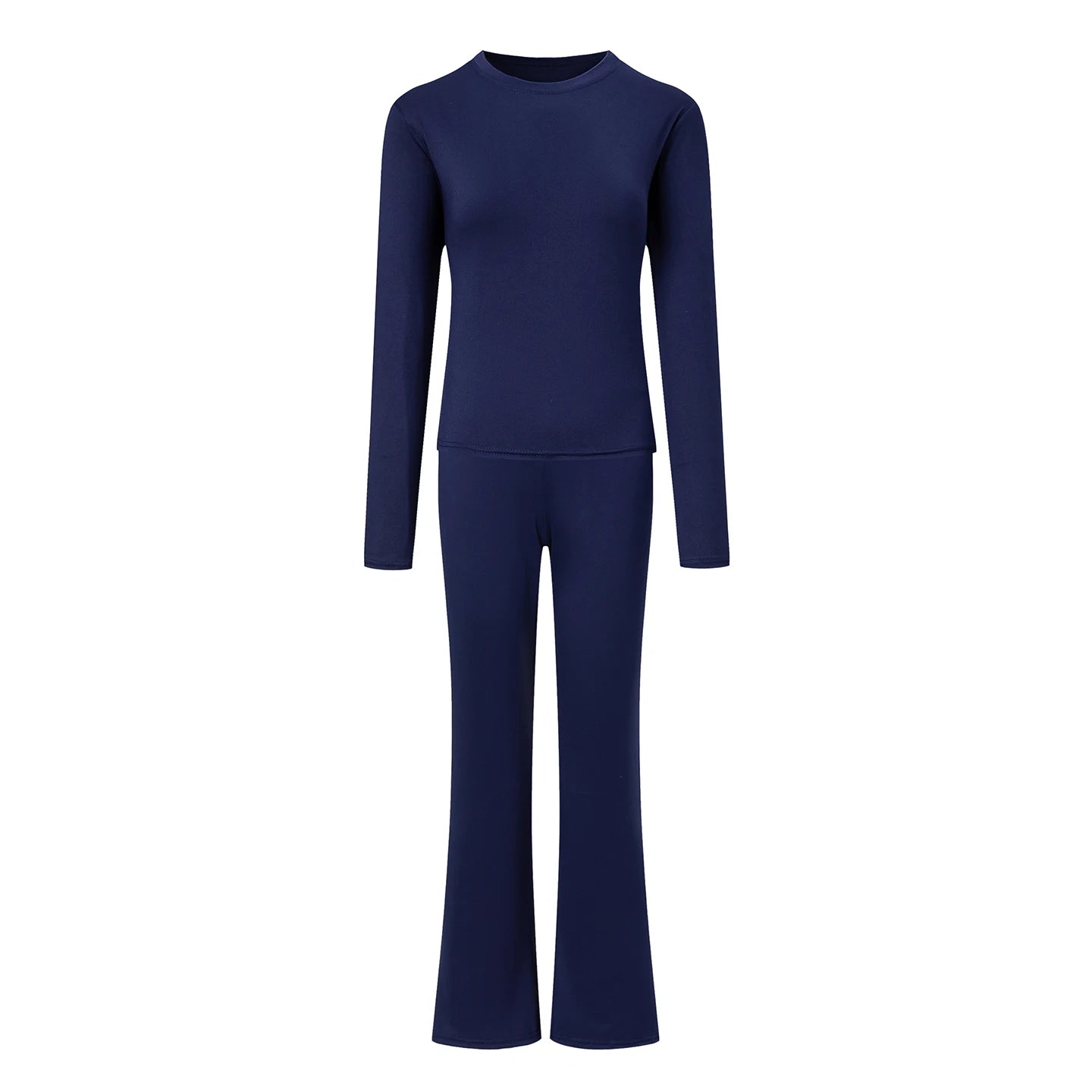Autumn New Round Neck Short Fit Long Sleeve T Shirt Mildly Spicy Pants Casual Sports Yoga Two Piece Set Women’s Fashion