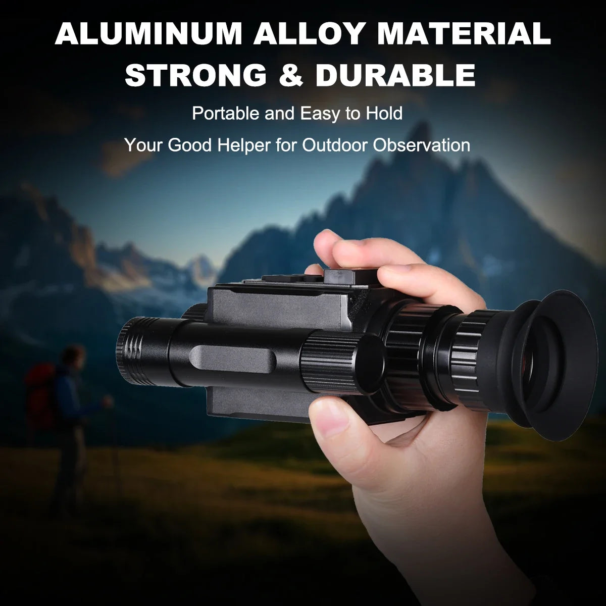 HD 1080P Night Vision Goggles Head Mounted or Helmet Mounted 940nm IR 5X Zoom Night Vision Monocular for Hunting and Camping