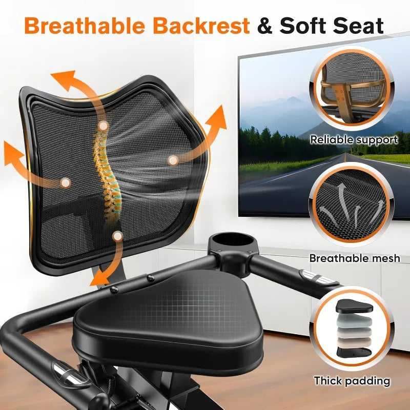 Recumbent Exercise Bike for Home Use Stationary Bike with Arm Exerciser Magnetic Recumbent Bike with Ergonomic Seat