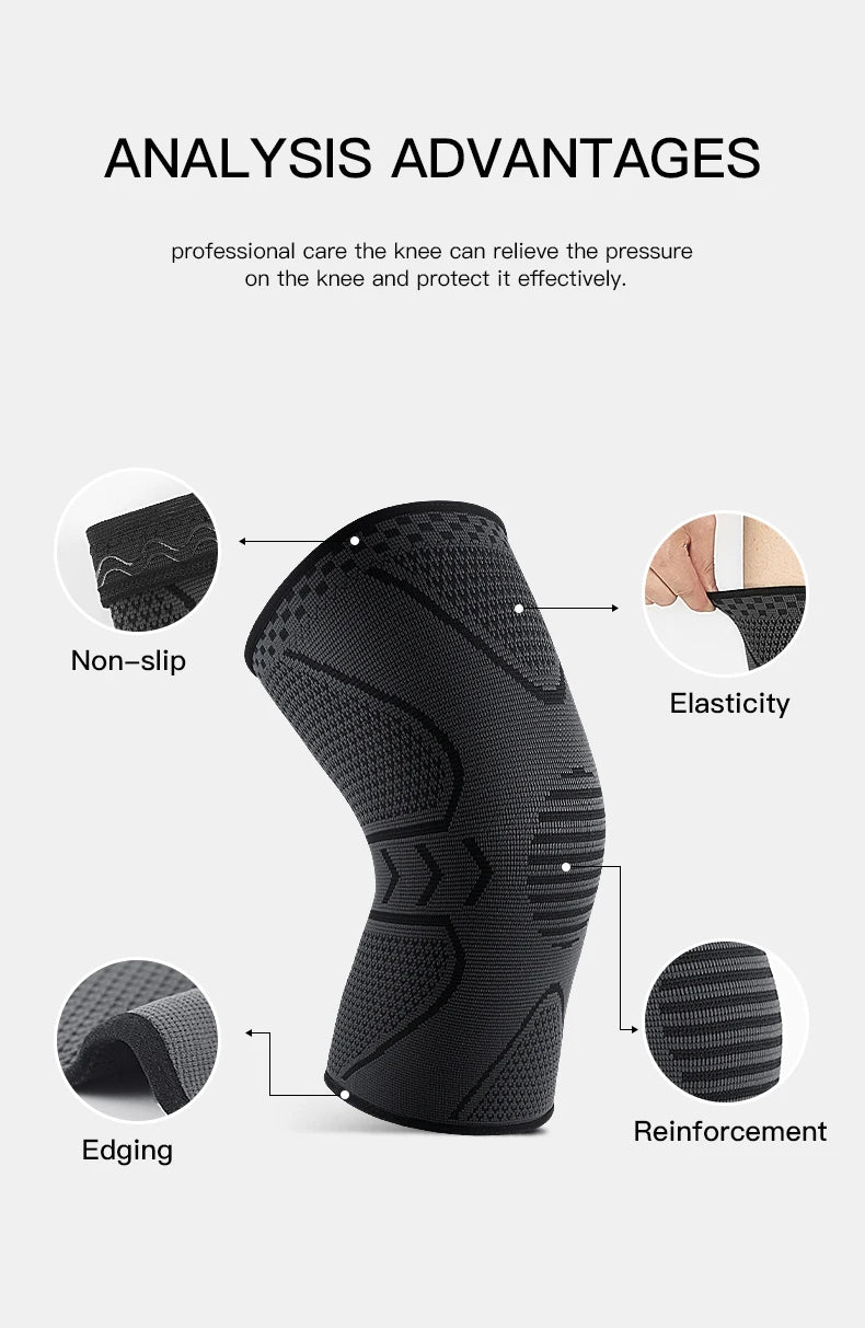 Adjustable Compression Knee Support – Patella Tendon Strap & Anti‑Slip Silicone Brace for Arthritis, Joint Pain & Ligament Injury Relief