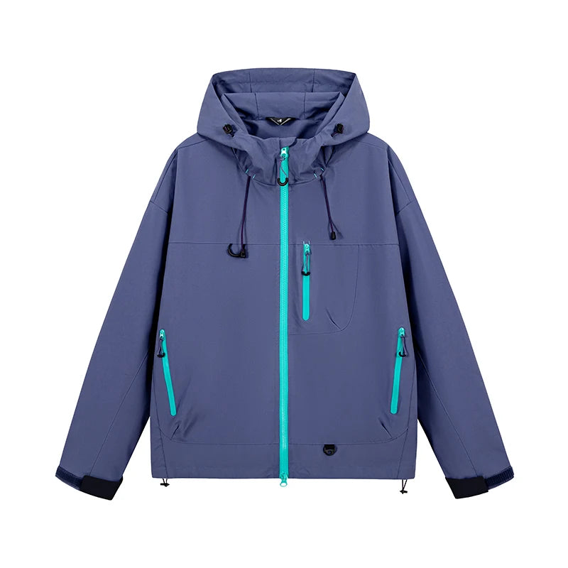 Unisex Waterproof Hiking Jacket Outdoor Hooded Windbreaker for Camping Fishing and Climbing