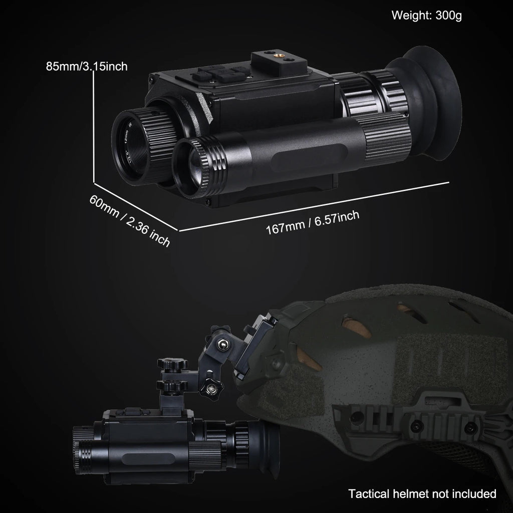 HD 1080P Night Vision Goggles Head Mounted or Helmet Mounted 940nm IR 5X Zoom Night Vision Monocular for Hunting and Camping